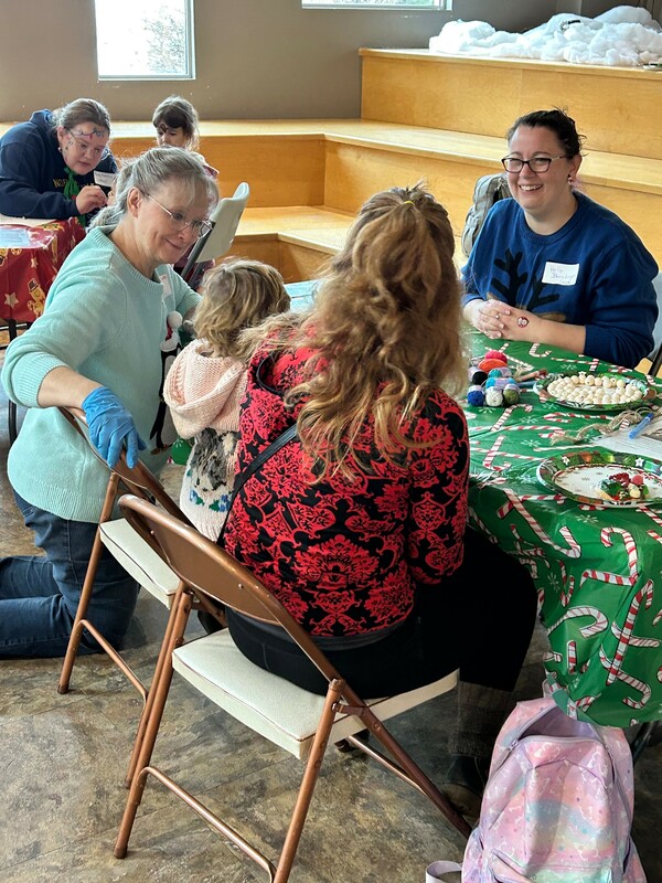 Our NSA community participating in a Christimas craft