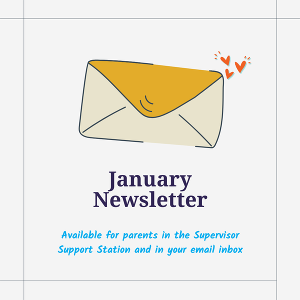 Picture of a letter and the words January Newsletter